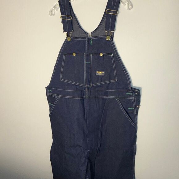 Vintage OshKosh B’Gosh Bib Overalls Men’s 40x34 – NOS Deadstock – USA Made – But - Picture 1 of 16